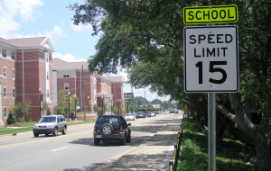 Speed limit 15 School Zone
